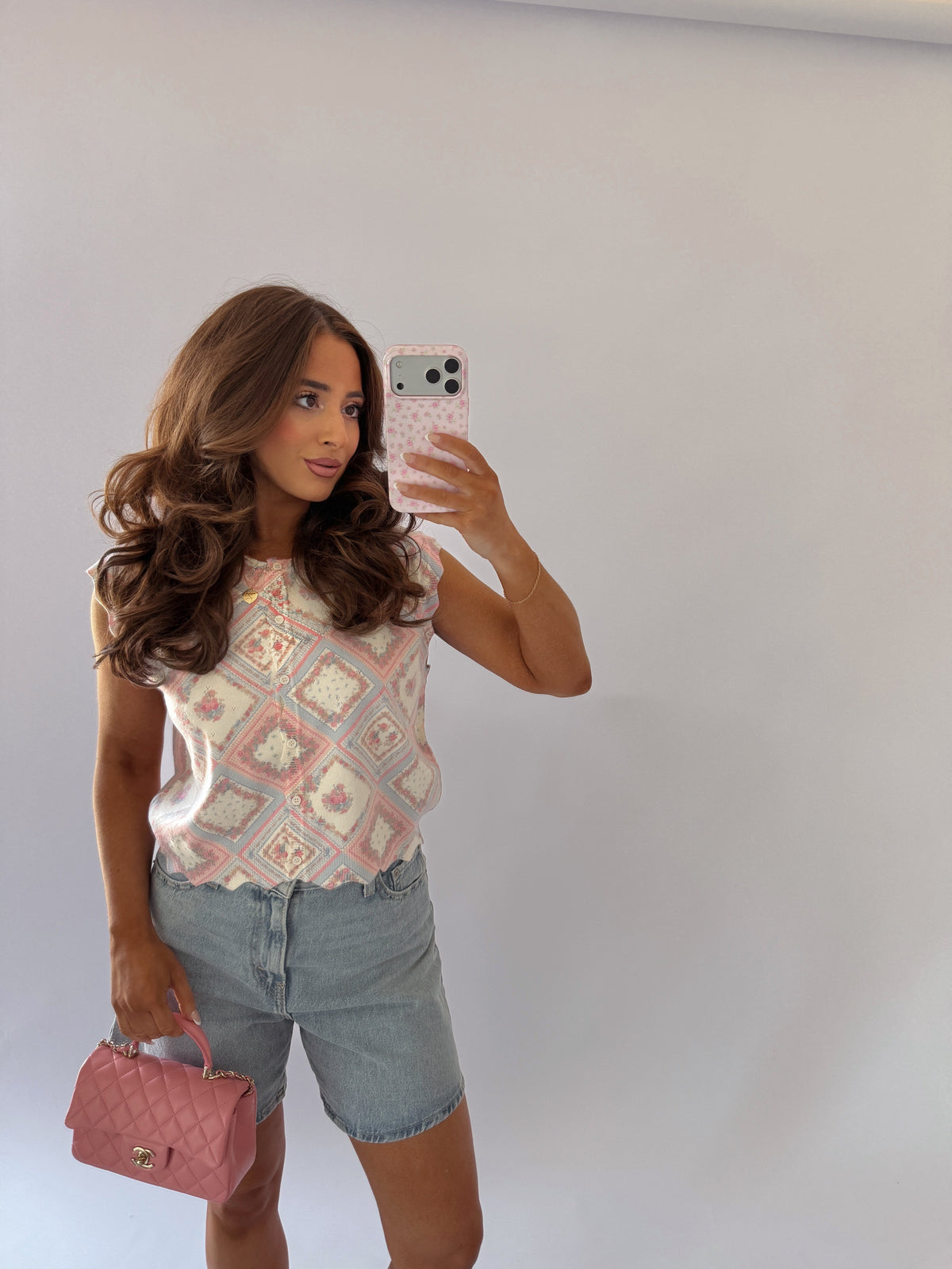 Coquette Patch Pink Caridgan Vest