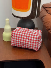 Belize Pouch Red Gingham