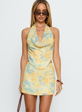 Annalissa Cowl Neck Set Yellow Floral
