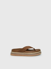 Billini Arley Faux Suede Thong Sandals Sandstone