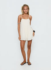 Avielle Relaxed Sleeveless Playsuit Beige