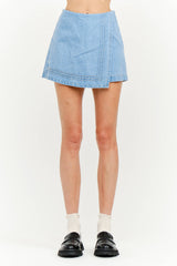 Denim Lace Skort