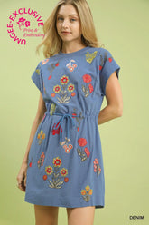 Calista Embroidered Cotton Dress