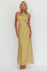 Soul Fires Ruffle Back Maxi Dress Hazel