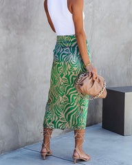 Forrest Printed Wrap Midi Skirt