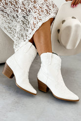 Home On The Ranch Western Booties (Ivory)