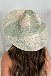 Panama Prepped Two-Tone Straw Hat (Green)