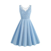 Crush On You Lace Bust Skater Dress