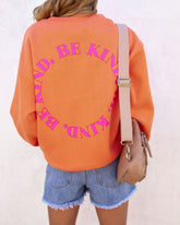 Be Kind Cotton Blend Sweatshirt - Orange