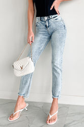 Gabe Kancan High Rise Slim Straight Jeans (Light)