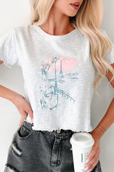 Letters From Paris Graphic Baby Tee (Heather Grey)