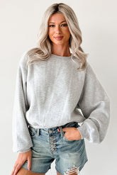 Right At Home Elastic Hem Sweatshirt (Heather Gray)
