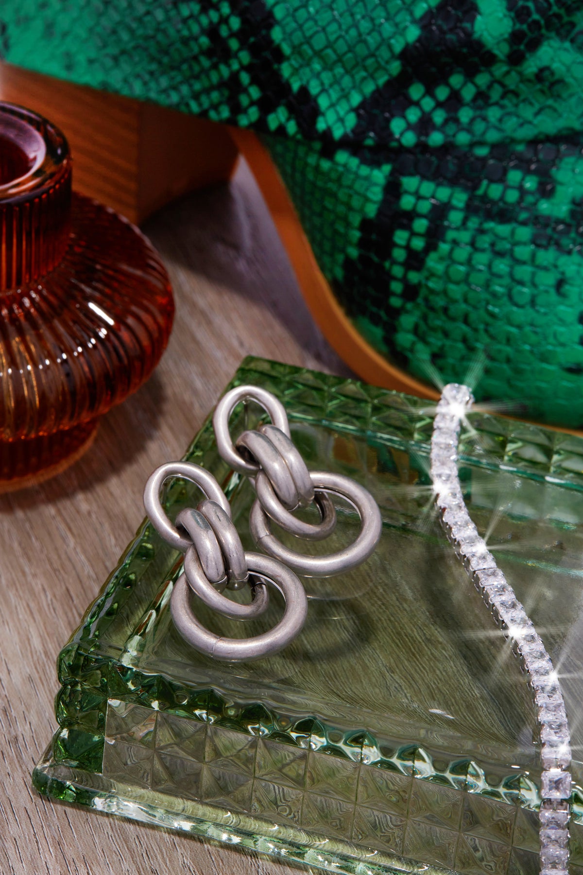 Kenya Chain Link Earring - Silver