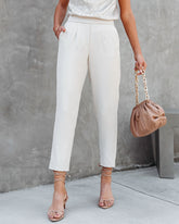 Clark Pocketed Pants - Ecru