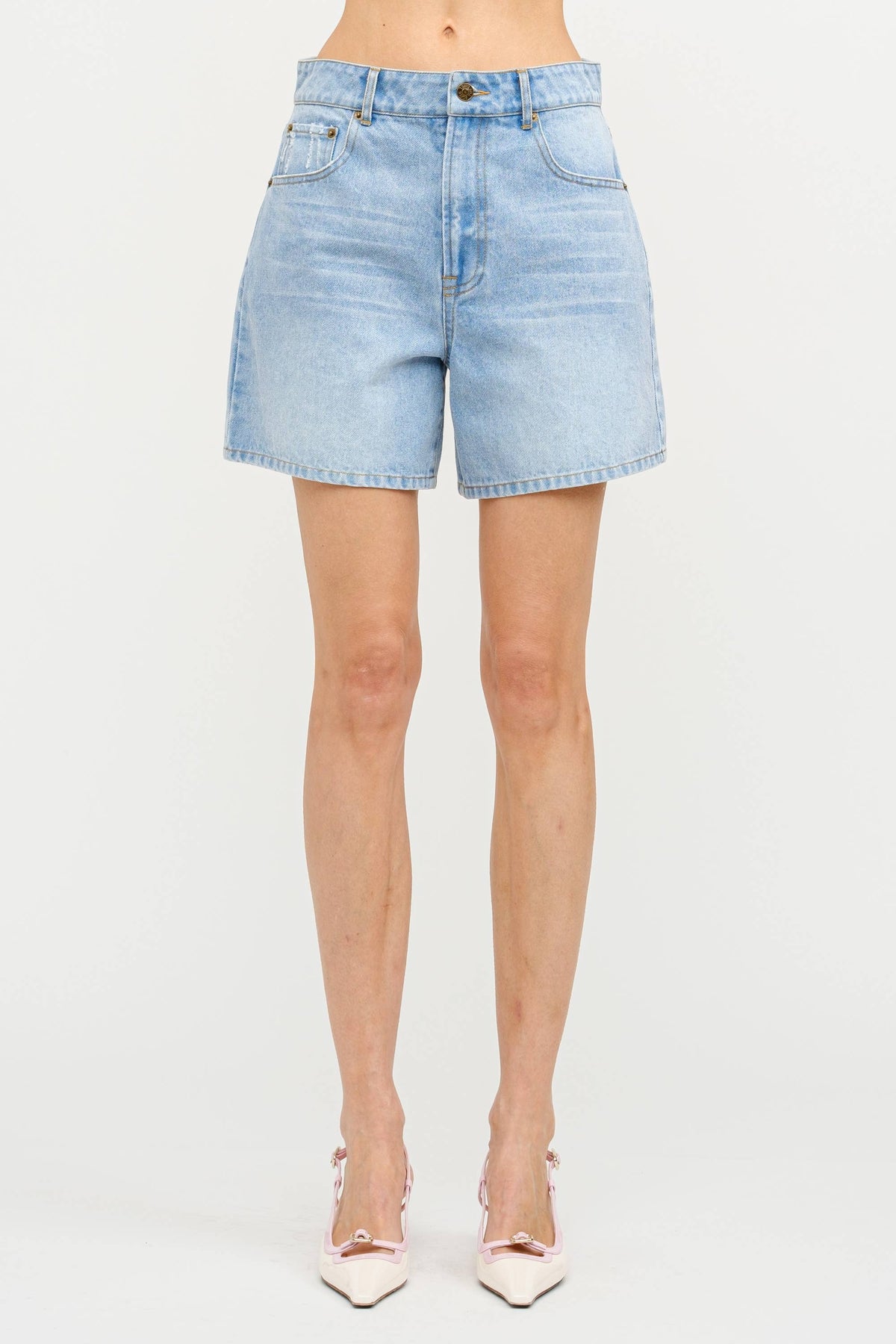Meghan Denim Mom Shorts