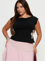 Currents Cut Out Detail Top Black Curve