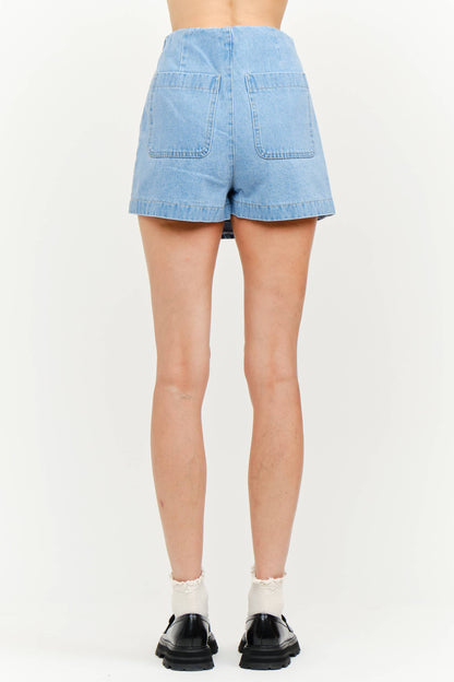 Denim Lace Skort