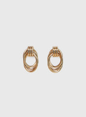 Big Star Linked Earrings Gold