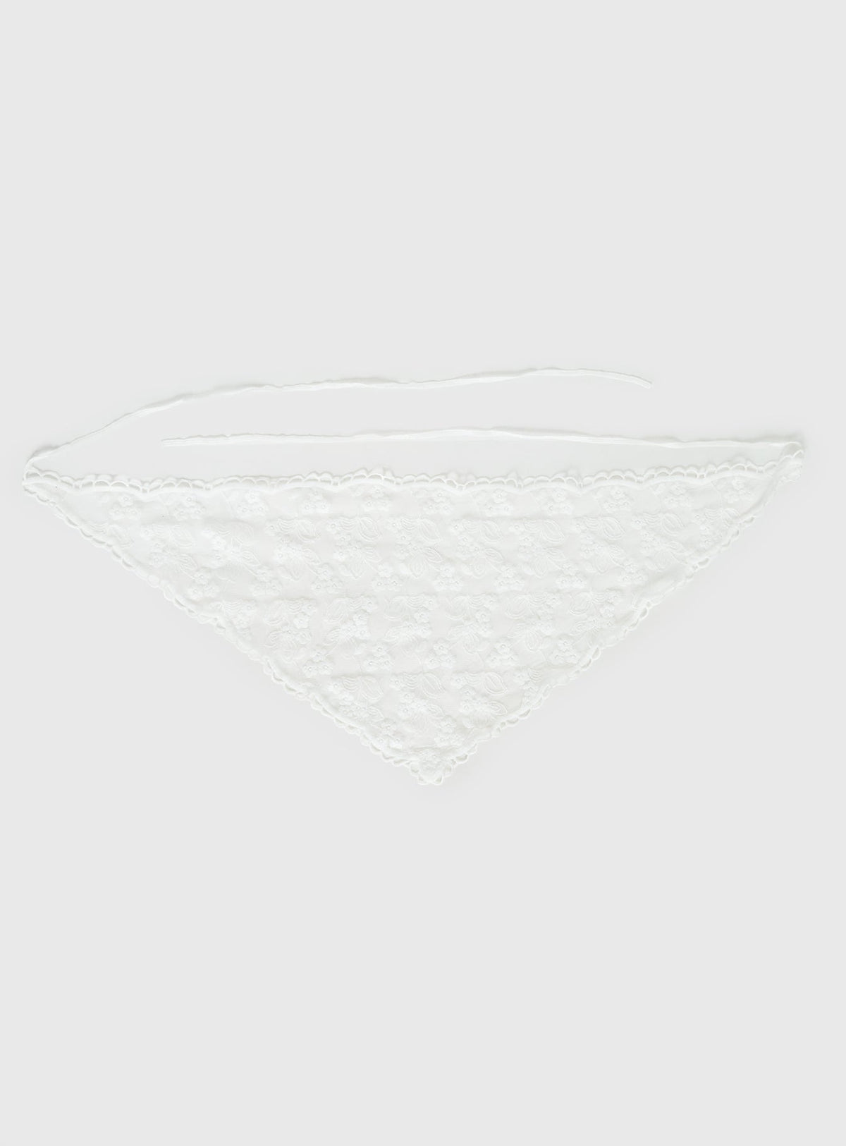Creme Brulee Lace Hair Scarf White