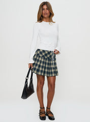 Craving Long Sleeve Tie Detail Top Ivory