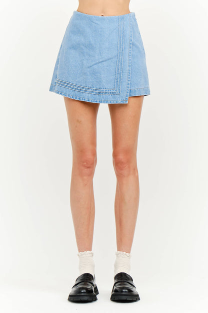 Denim Lace Skort