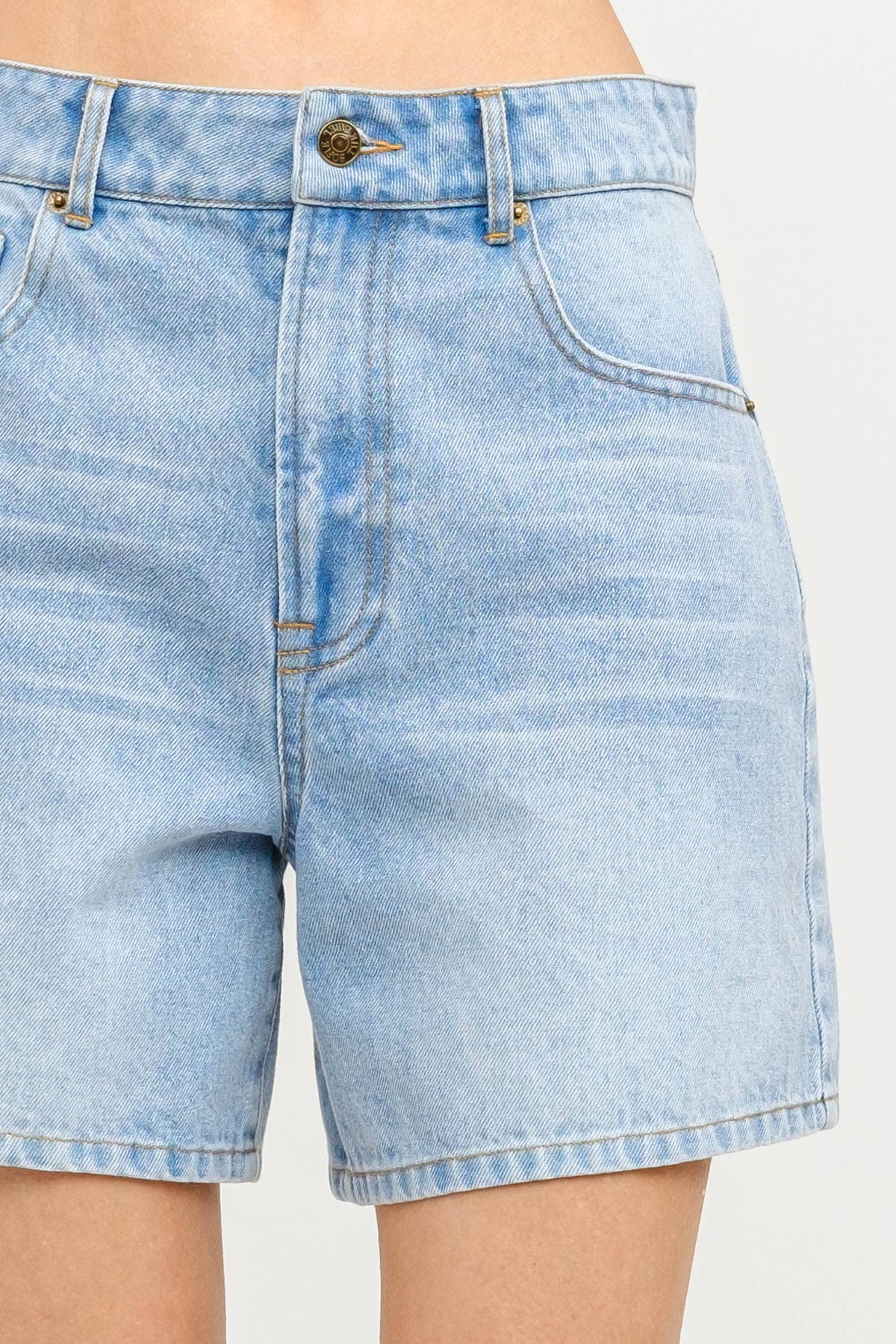 Meghan Denim Mom Shorts