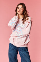 Princess Pastel Quilted Crewneck