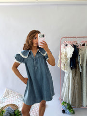Denim & Lace Darla Mini Dress