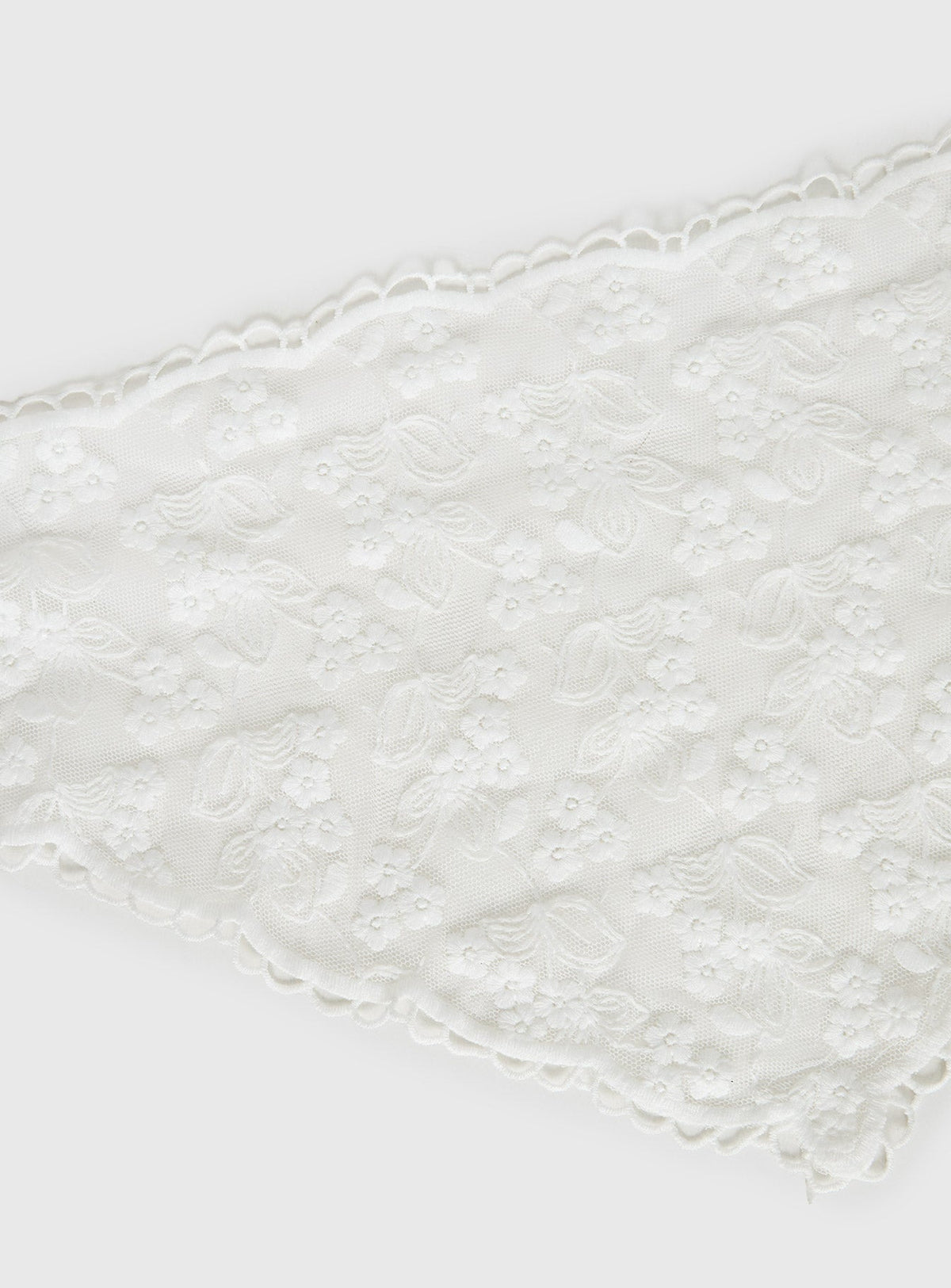 Creme Brulee Lace Hair Scarf White