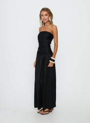 Adessa Strapless Maxi Dress Black