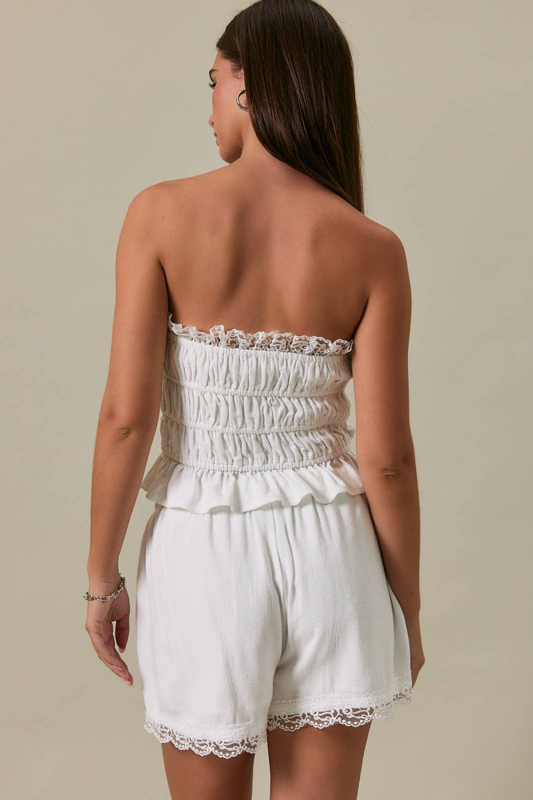 Dainty Darlin’ White Lace Shorts Set