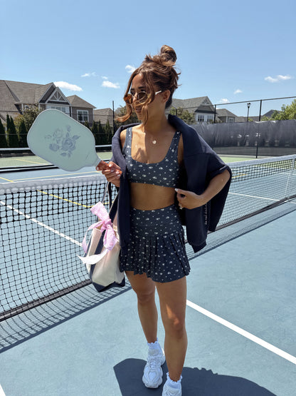 Midnight Bloom Active Skort