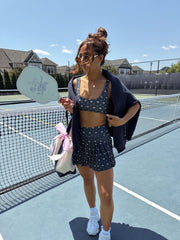 Midnight Bloom Active Skort