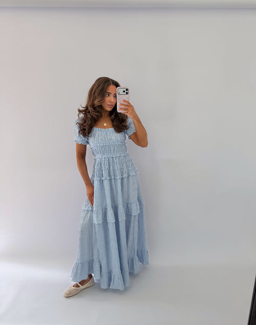 Gingham Dreams Maxi Dress (can’t restock)