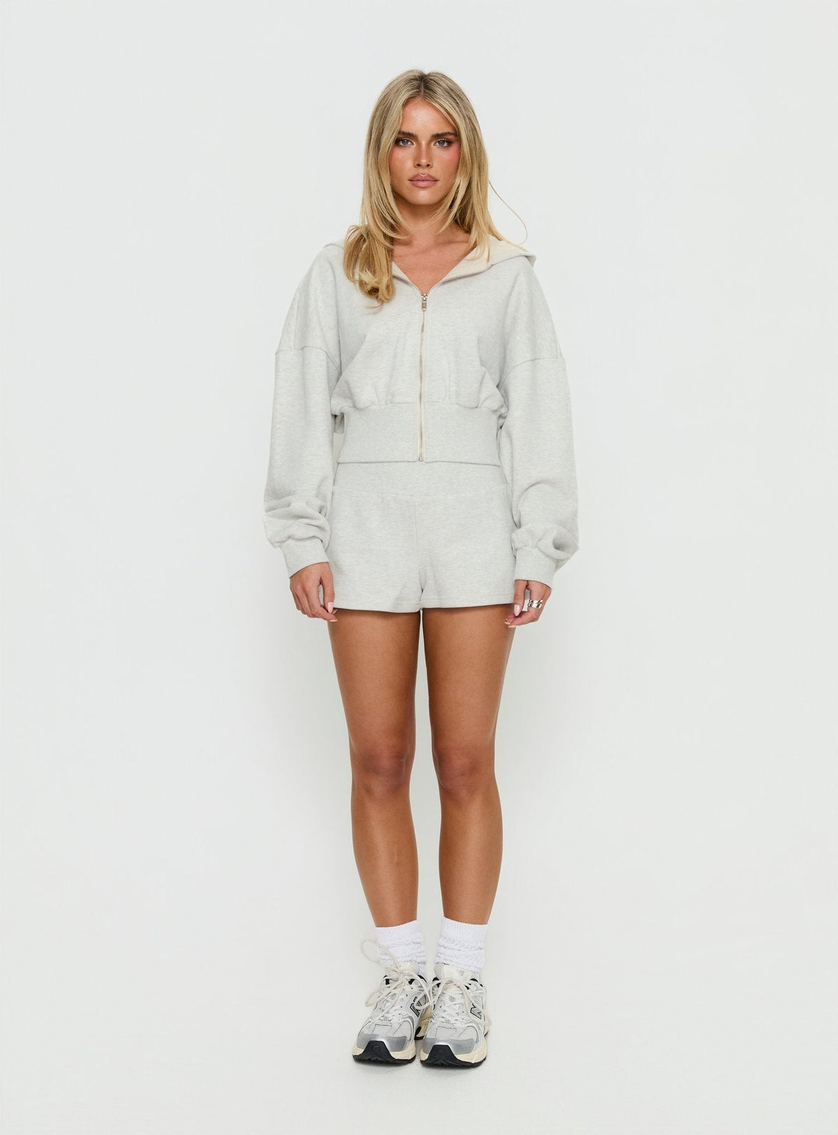 Daybreak Rib Waist Shorts Snow Marle