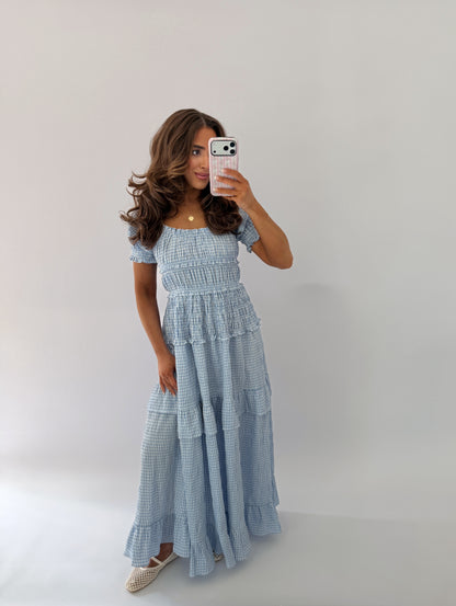 Gingham Dreams Maxi Dress (can’t restock)