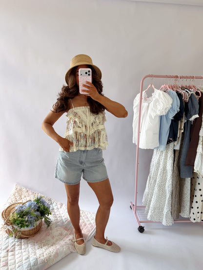 Meghan Denim Mom Shorts