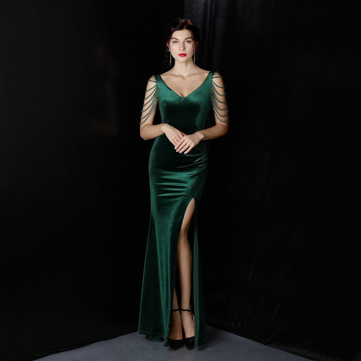 Avery Good Quality Velvet Formal Dress