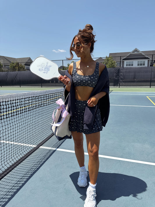 Midnight Bloom Active Skort