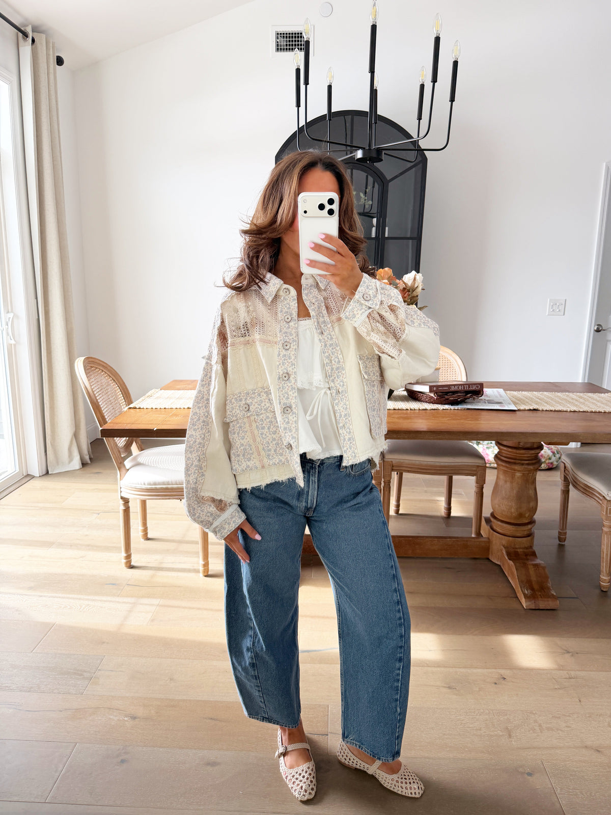 Vintage Cotton Candy & Lace Jacket (DENIM)