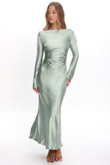 Loveland Cowl Back Midi Dress Sage
