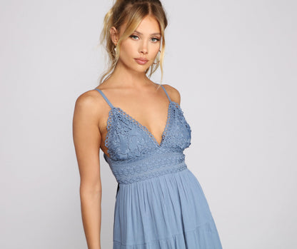 Casual Cutie Linen Skater Dress
