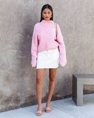 Down Memory Lane Denim Mini Skirt - White