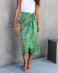 Forrest Printed Wrap Midi Skirt