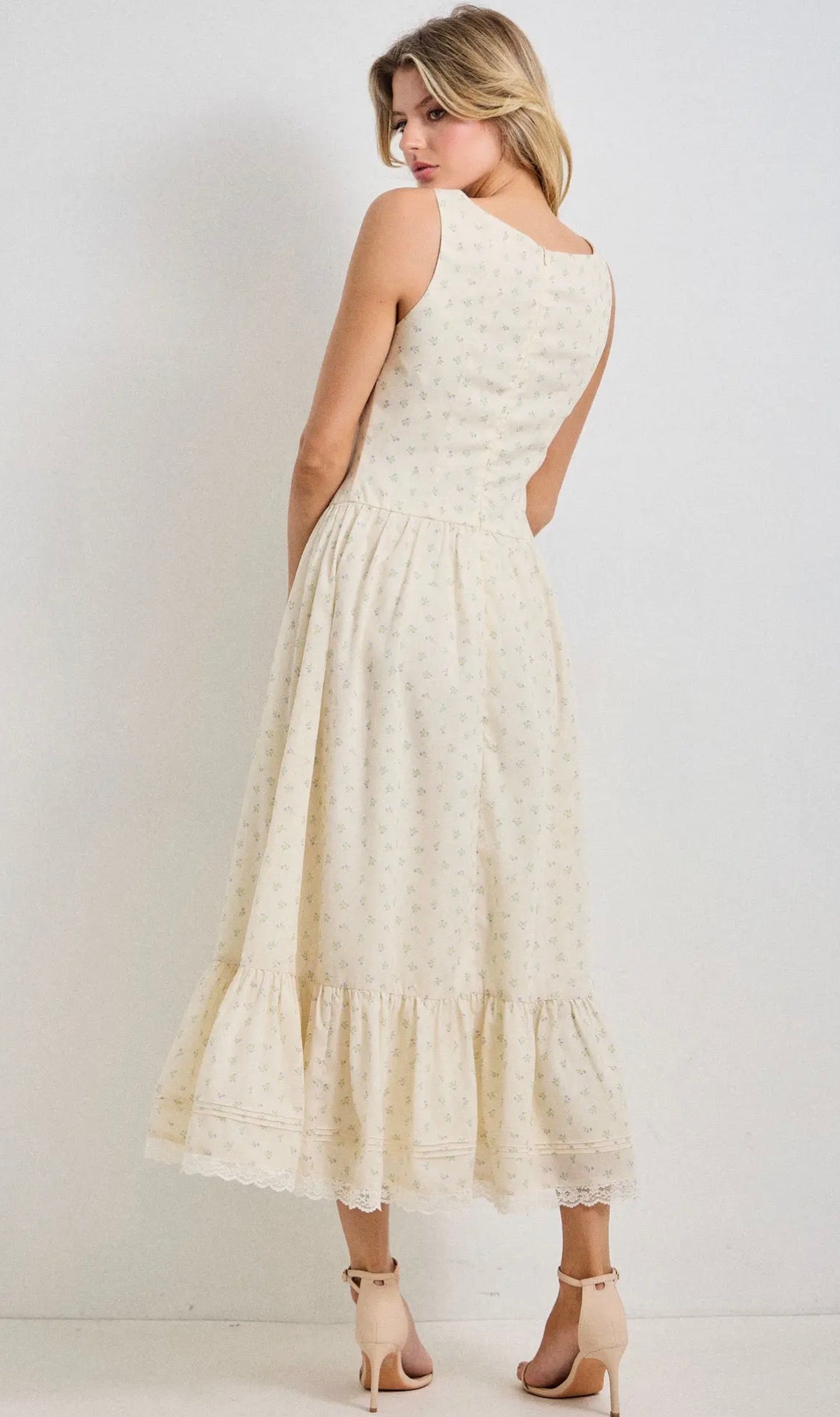 Coastal Bloom Midi Dress