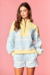 Limoncello Quilted Half Zip Set