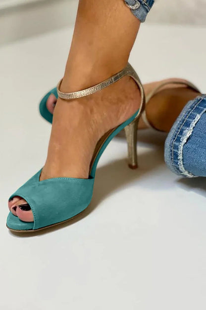 Colorblock Stiletto High Heels