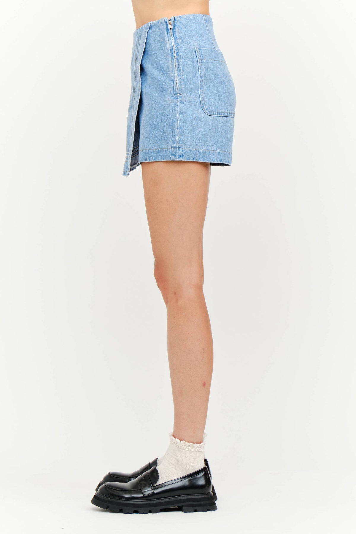 Denim Lace Skort