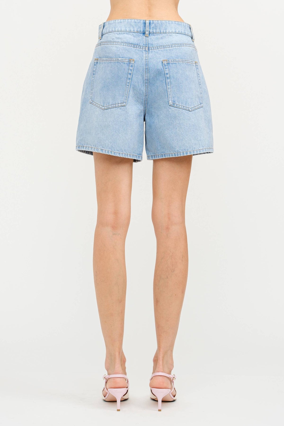 Meghan Denim Mom Shorts