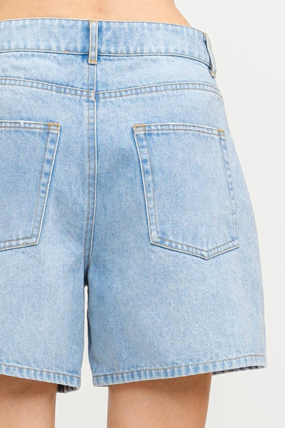 Meghan Denim Mom Shorts